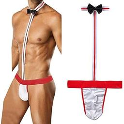 Men's Mankini Beach Swimwear Suspender Thong Waiter Borat