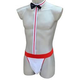 Men's Mankini Beach Swimwear Suspender Thong Waiter Borat